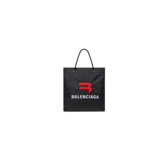 Men's Balenciaga Explorer Small Embroidered Tote Bags Black