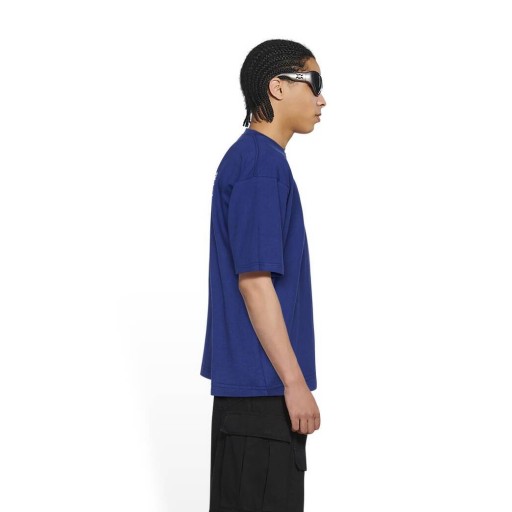 Men's Balenciaga Political Campaign Large Fit T Shirts Blue / White