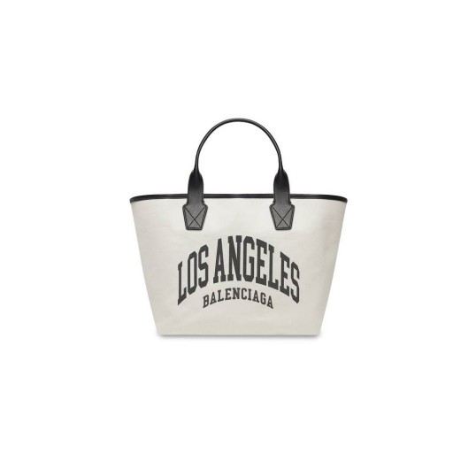 Women's Balenciaga Cities Los Angeles Jumbo Large Tote Bags Beige