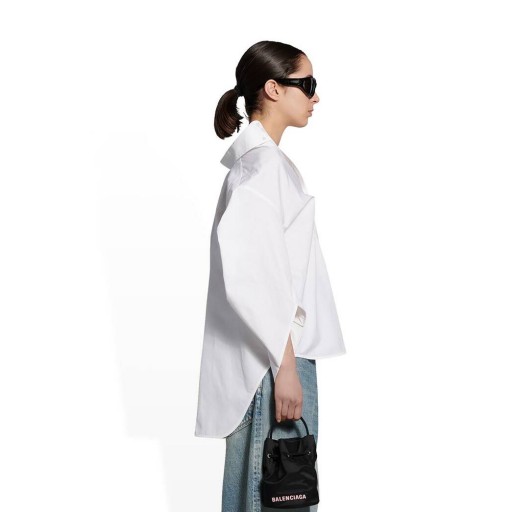 Women's Balenciaga Swing Twisted Shirt Tops White