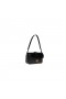 Women's Balenciaga Lady Small Flap Crocodile Embossed Shoulder Bags Black