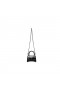 Women's Balenciaga Hourglass Chain Crocodile Embossed Mini Bag Black