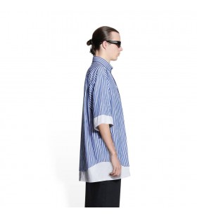 Men's Balenciaga Bb Icon Layered Shirts Blue