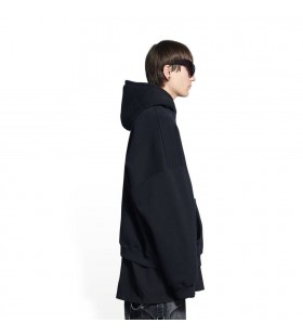 Men's Balenciaga Maison Balenciaga Wide Fit Hoodie Black