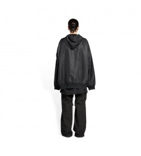 Men's Balenciaga 3b Sports Icon Padded Zip-up Hoodie Black