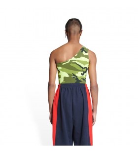 Men's Balenciaga Allover Camo Asymetric Tank Top Shirts Yellow
