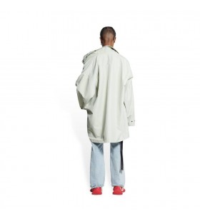 Men's Balenciaga Bb Paris Icon Long Parka Jackets Beige