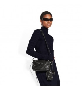 Men's Balenciaga Le Cagole Xs Flap Crossbody Bags Black