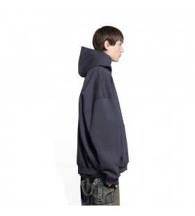 Men's Balenciaga Political Campaign Large Fit Hoodie Grey