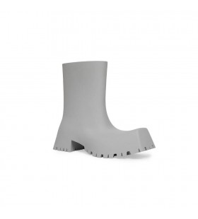 Men's Balenciaga Trooper Rubber Boots Grey