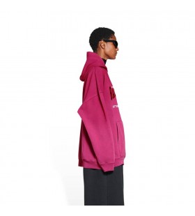 Women's Balenciaga B Authentic Large Fit Hoodie Pink