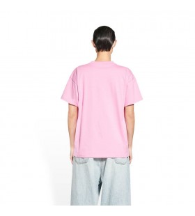 Women's Balenciaga Bb Paris Icon Medium Fit T Shirts Pink