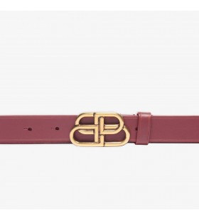 Women's Balenciaga Bb Thin Belts Red / Black