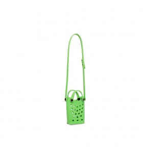 Women's Balenciaga Crocs Phone Holder Strap Mini Bag Green