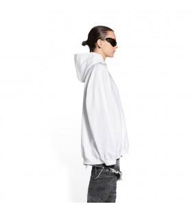 Women's Balenciaga Fashion Institute Large Fit Hoodie White