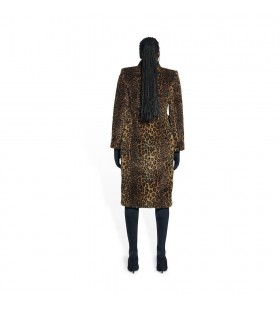 Women's Balenciaga Hourglass Coat Jackets Beige