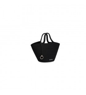 Women's Balenciaga Ibiza Medium Basket With Strap Tote Bags Black