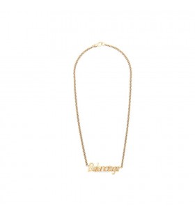 Women's Balenciaga Typo Necklace Jewelry Gold