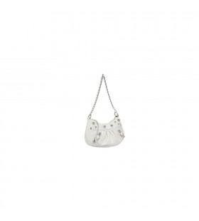 Women's Balenciaga Le Cagole Crocodile Embossed Chain Strap White
