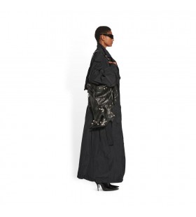 Women's Balenciaga Packable Trench Jackets Black