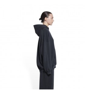 Women's Balenciaga Political Campaign Large Fit Hoodie Black