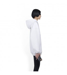 Women's Balenciaga Political Campaign Large Fit Hoodie White