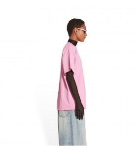 Women's Balenciaga Qixi Crest Medium Fit T Shirts Pink