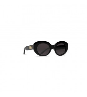 Women's Balenciaga Rive Gauche Round Sunglasses Black
