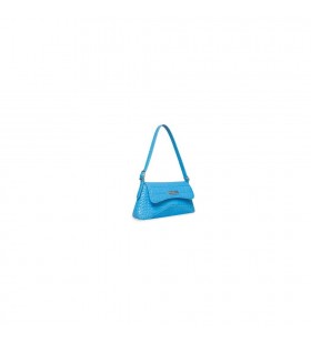 Women's Balenciaga Xx Small Flap Crocodile Embossed Shoulder Bags Blue