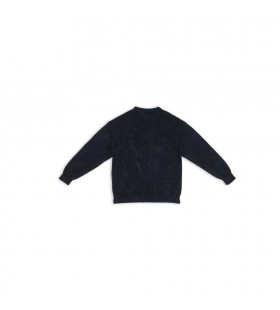 Os homens da Balenciaga Bb Paris Ícone da Camisola de Capuz Azul Marinho