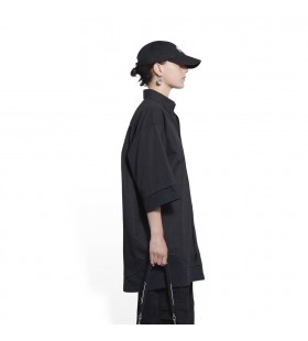 Mulheres Balenciaga Bb Ícone Camisa em Camadas Tops Preto