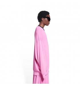 Mulheres Balenciaga Oversized V-pescoço roupa de Malha cor-de-Rosa