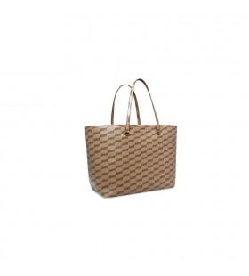 Férfi Balenciaga Aláírás Nagy Kelet-nyugati Bb Monogram Bevonatú Vászon Tote Bags Bézs