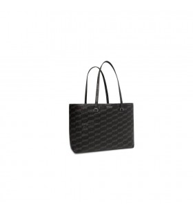 Férfi Balenciaga Aláírás Közepes Kelet-nyugati Bb Monogram Bevonatú Vászon Tote Bags Fekete