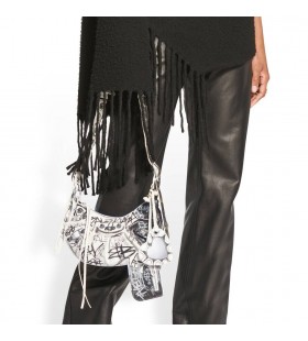 Mban Balenciaga Le Cagole Xs Graifítí Málaí Ghualainn Bán