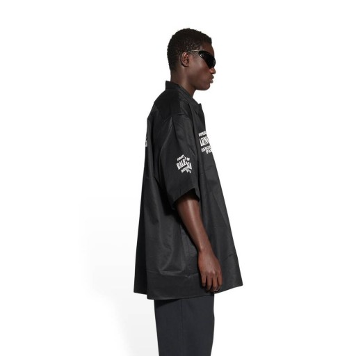 Uomo Balenciaga Proprietà Tasca Manica Corta Camicie Nero