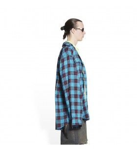 Uomo Balenciaga Trompe L oeil di Grande Vestibilità Camicie Blu