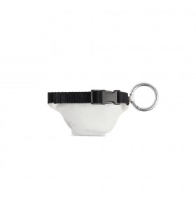 Uomo Balenciaga Micro Beltpack Bracciale Portachiavi Bianco