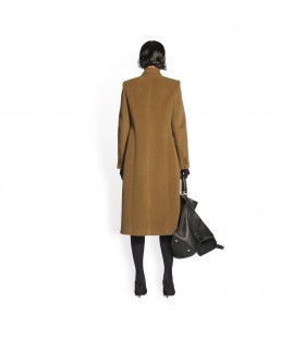 Donna Balenciaga Clessidra Cappotto Giacche Beige chiaro