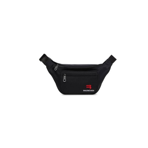 Menn Balenciaga Explorer Middels Brodert Beltpack Belt Vesker Svart