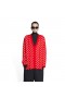 Kvinne Balenciaga Mini Allover Logo Cardigan Strikkevarer Rød