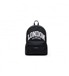 Men's Balenciaga Cities London Explorer Backpacks Black