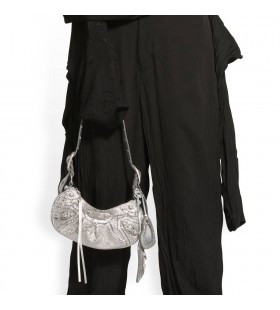 Kvinne Balenciaga Le Cagole Xs Rhinestones Skulder Vesker Grå