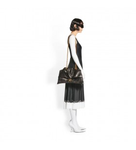 Kvinne Balenciaga Trompe L ' oeil Slip Kjole Skjørt-Sort