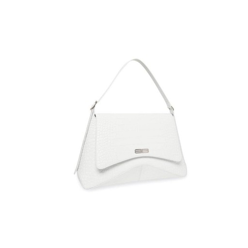 Damskie torby na ramię, Balenciaga Xx Xl Z zaworem I Крокодиловым Tłoczone koloru Białego
