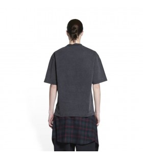 Męskie t-shirty Balenciaga College 1917 Średniej lądowania w kolorze Czarnym