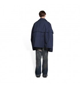 Męska kurtka Balenciaga Scissors Crest Parka Ze Zdejmowanym Pokrowcem Kolor Niebieski
