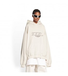 Męska koszulka Balenciaga Xxxl Z łatami Оверсайз Bez bluzy Biały