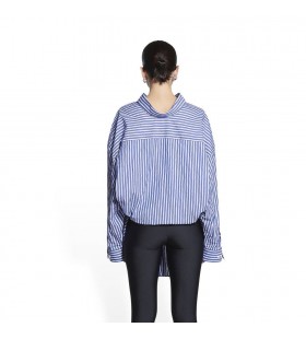 Women's Balenciaga Knotted Shirt Tops Blue