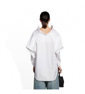 Damskie Bluzki-koszule Balenciaga Swing Twisted Biały